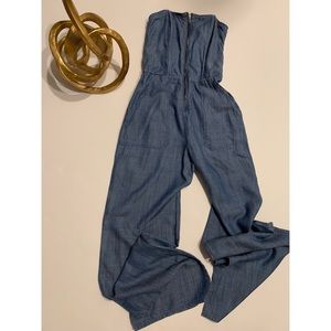 Rachel Rachel Roy Wide Leg Denim Jumpsuit